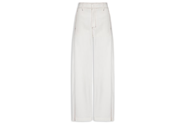 Calça Feminina Sarja Pespontos - Branco