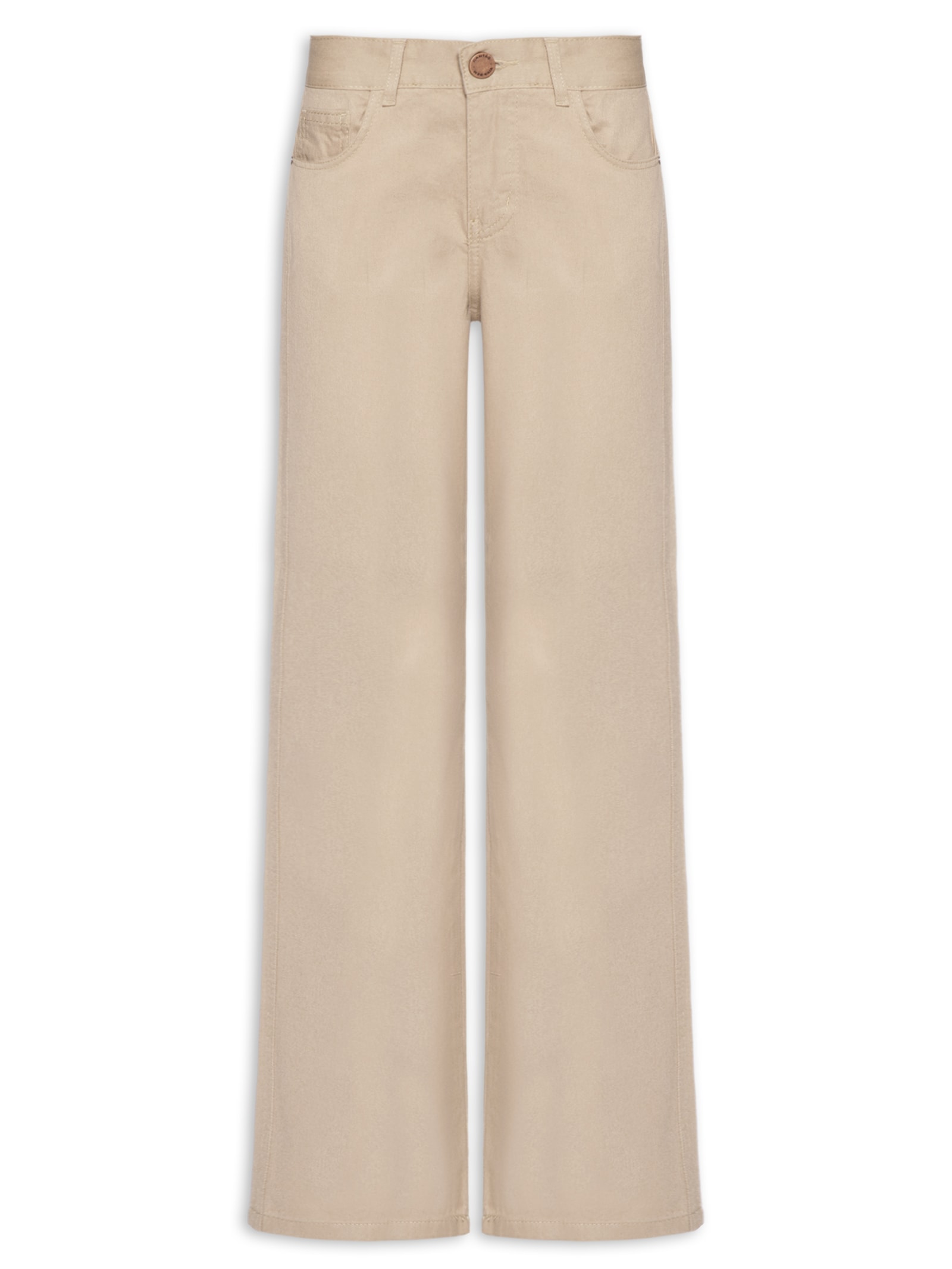 Calça Feminina Sarja Reta Devaneio Bege Cantão