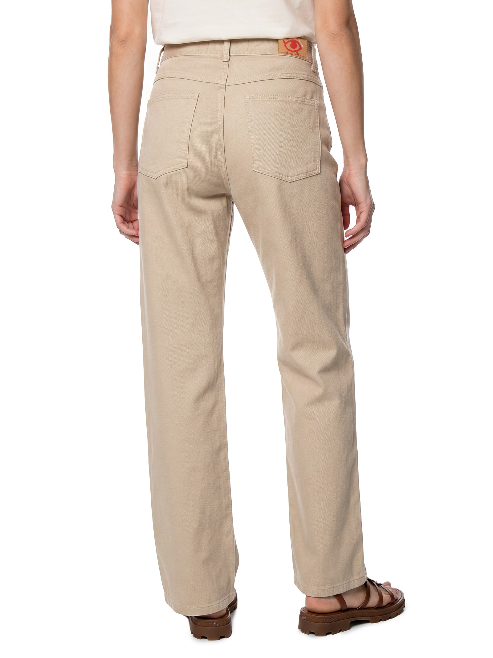 Calça Feminina Sarja Reta Devaneio Bege Cantão