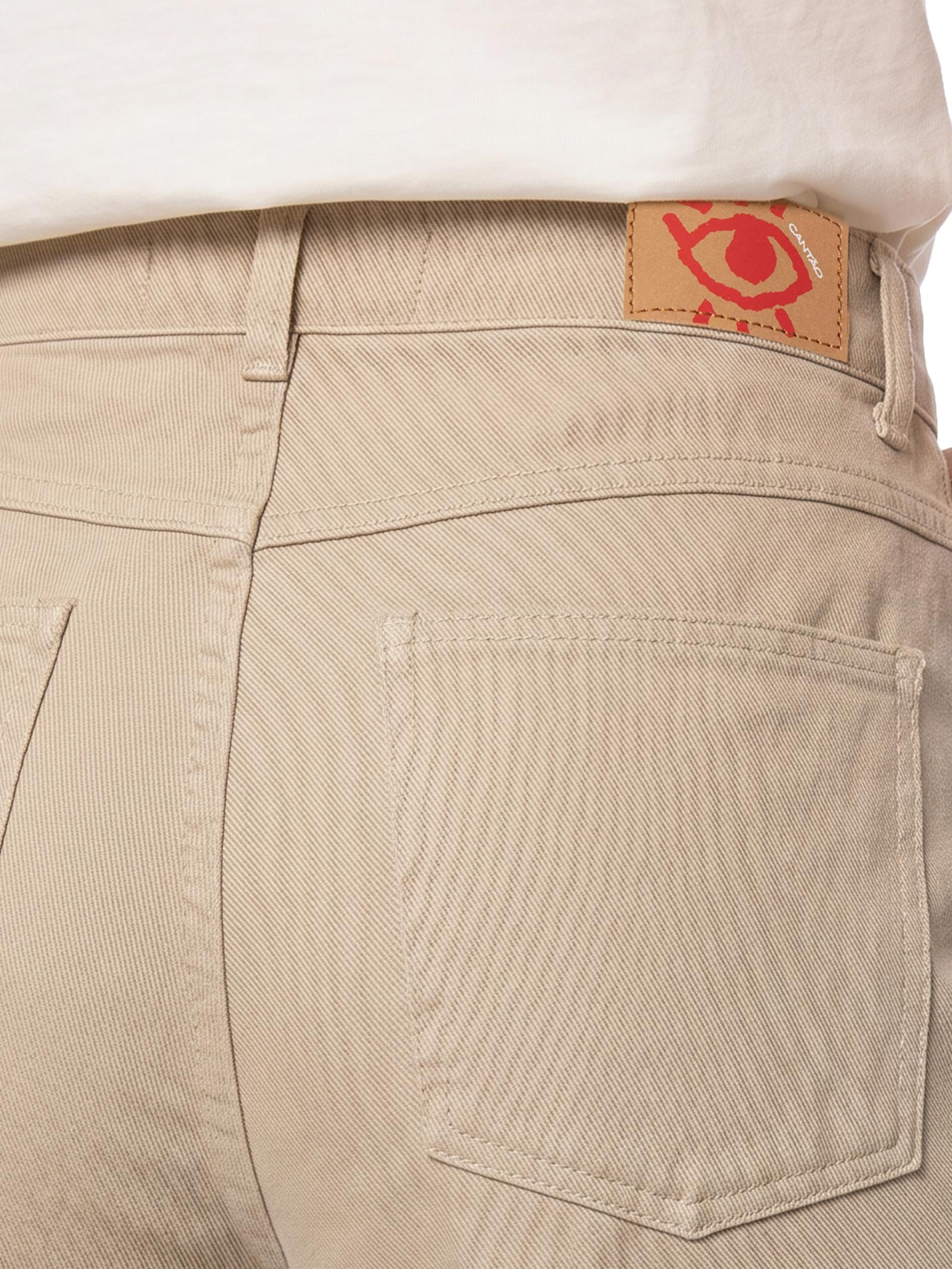 Calça Feminina Sarja Reta Devaneio Bege Cantão