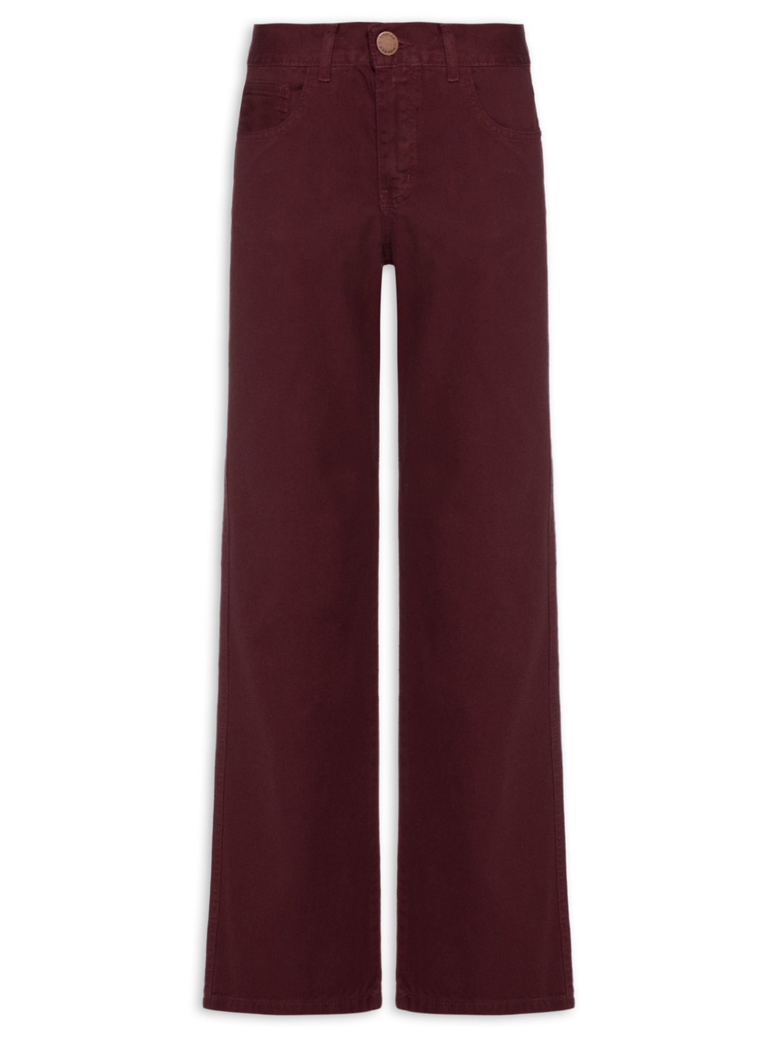 Calça Feminina Sarja Reta Devaneio Vermelho Cantão