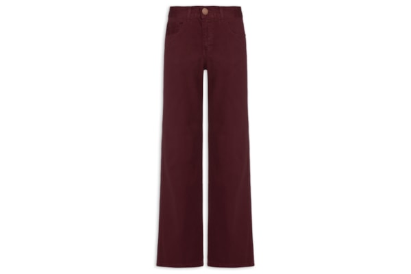 Calça Feminina Sarja Reta Devaneio - Vermelho