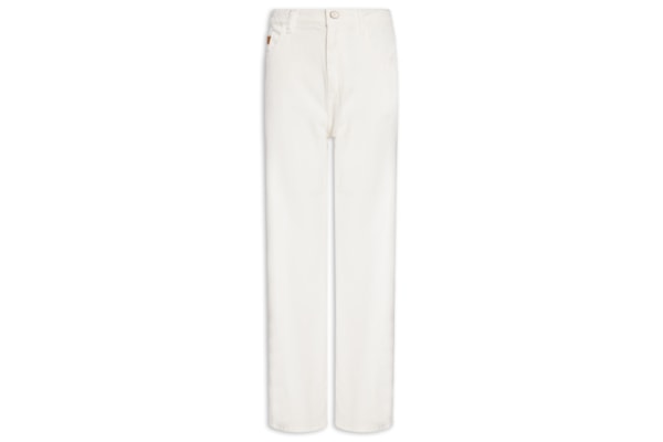 Calça Feminina Sarja Reta Super High - Branco