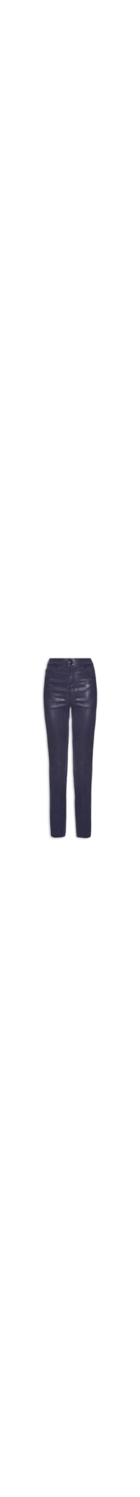 Calça Feminina Sarja Skinny Basic High Like Leath - Azul