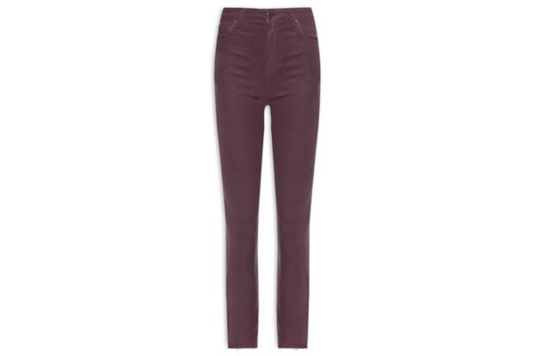 Calça Feminina Sarja Skinny Basic High Like Leather – Vermelho