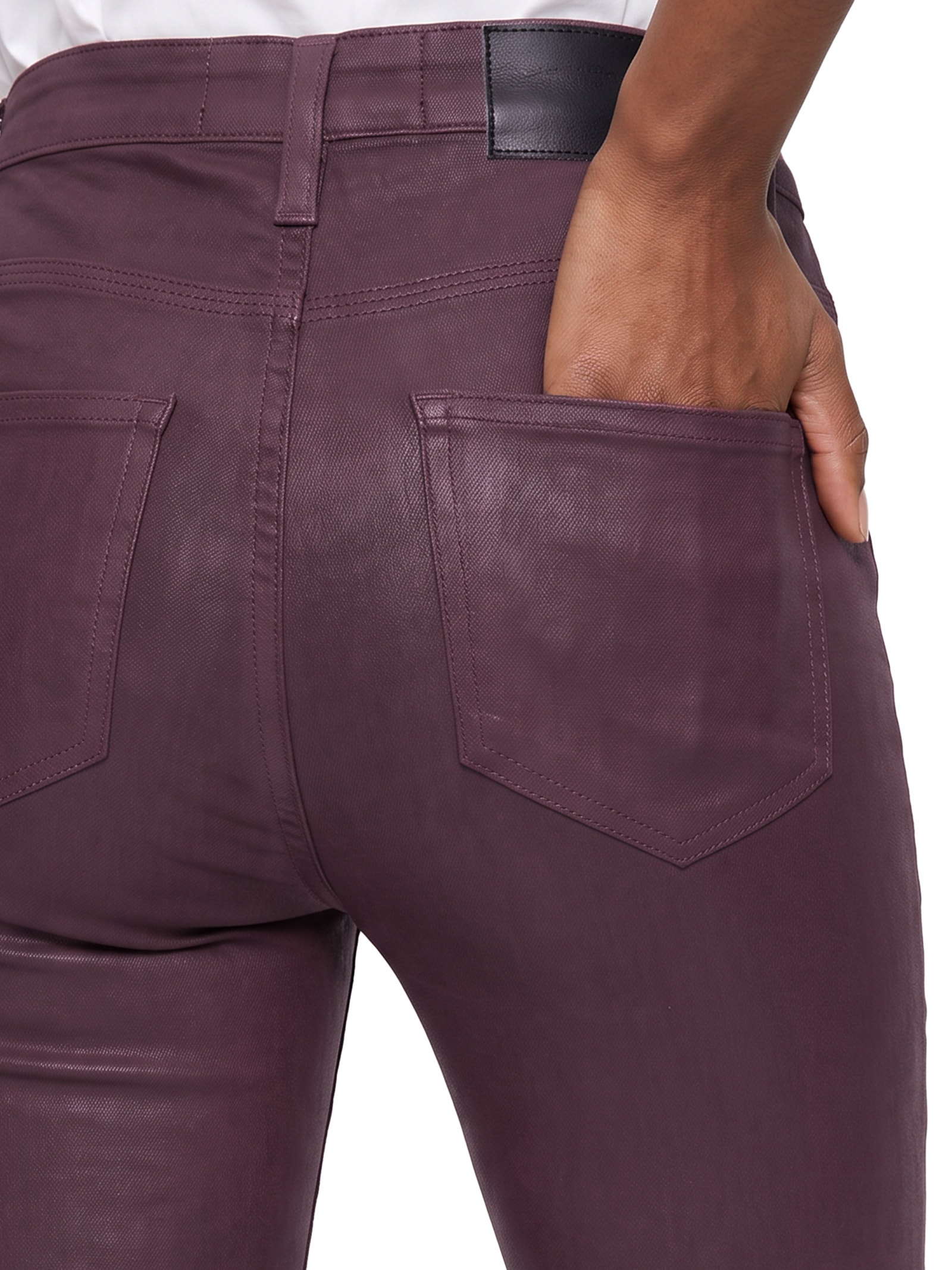 Calça Feminina Sarja Skinny Basic High Like Leather – Vermelho Animale Jeans