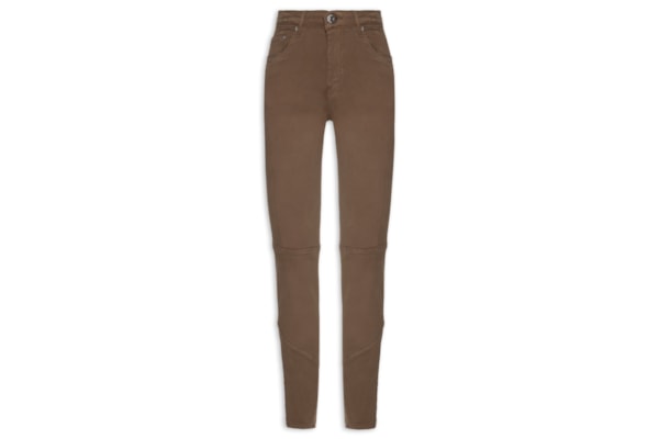 Calça Feminina Sarja Skinny Basic High Premium - Marrom