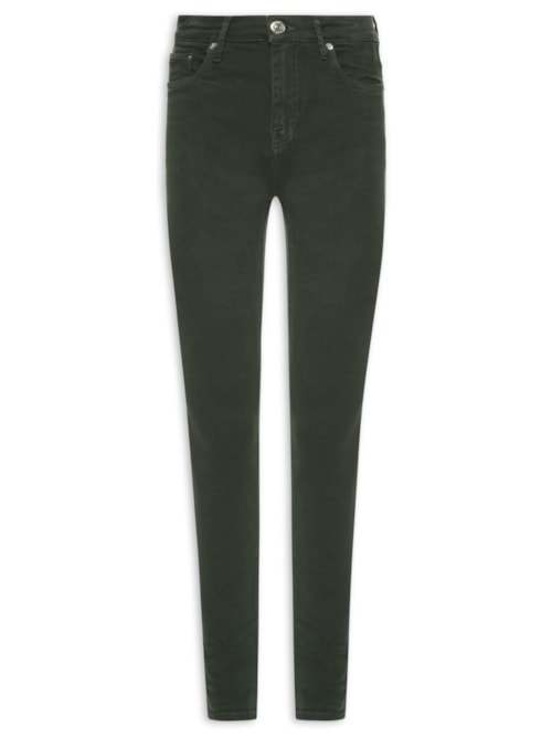 Calça Feminina Sarja Skinny Basic Midi – Cinza