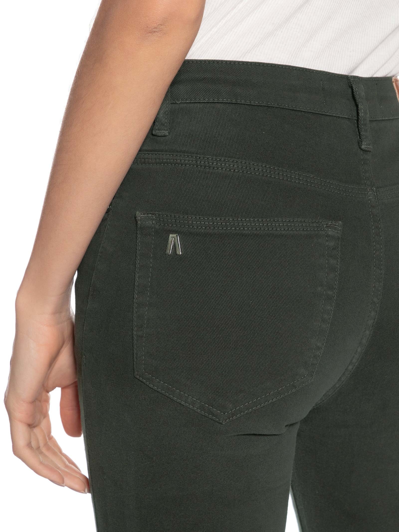 Calça Feminina Sarja Skinny Basic Midi Cinza Animale Jeans