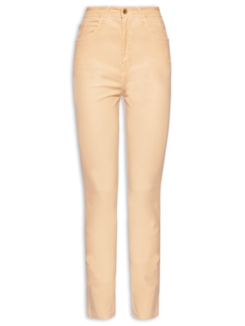 Calça Feminina Sarja Skinny Super High – Bege