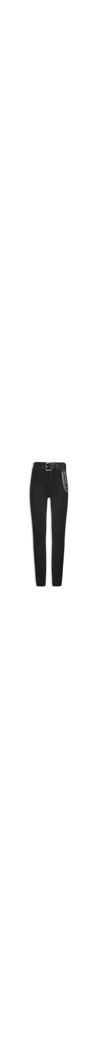 Calça Feminina Sarja Skinny Super High - Preto