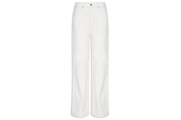 Calça Feminina Sarja Wide Leg Copenhague Basic – Branco