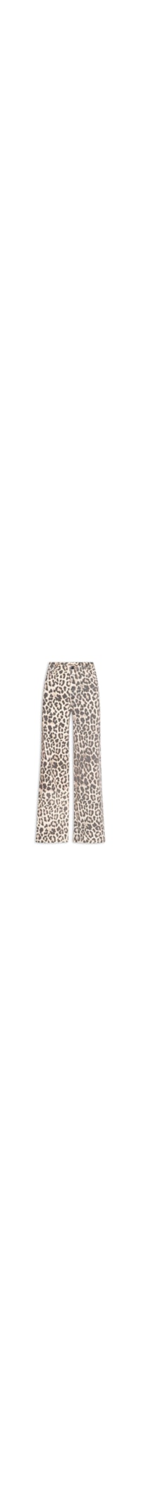 Calça Feminina Sarja Wide Leg Estampa Onça Skin - Animal Print