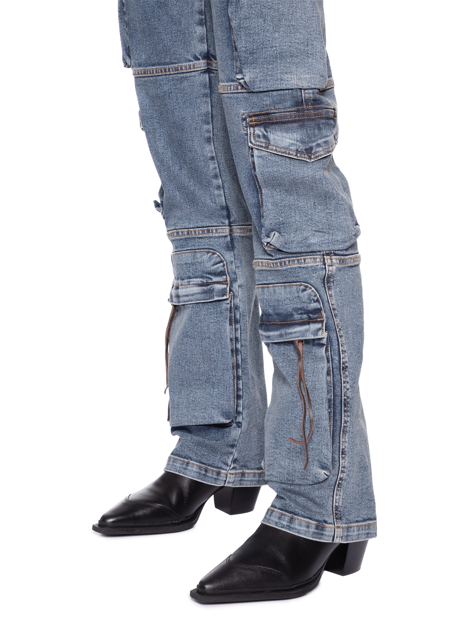 Calça Feminina Sasha Cargo Azul P7 Jeans