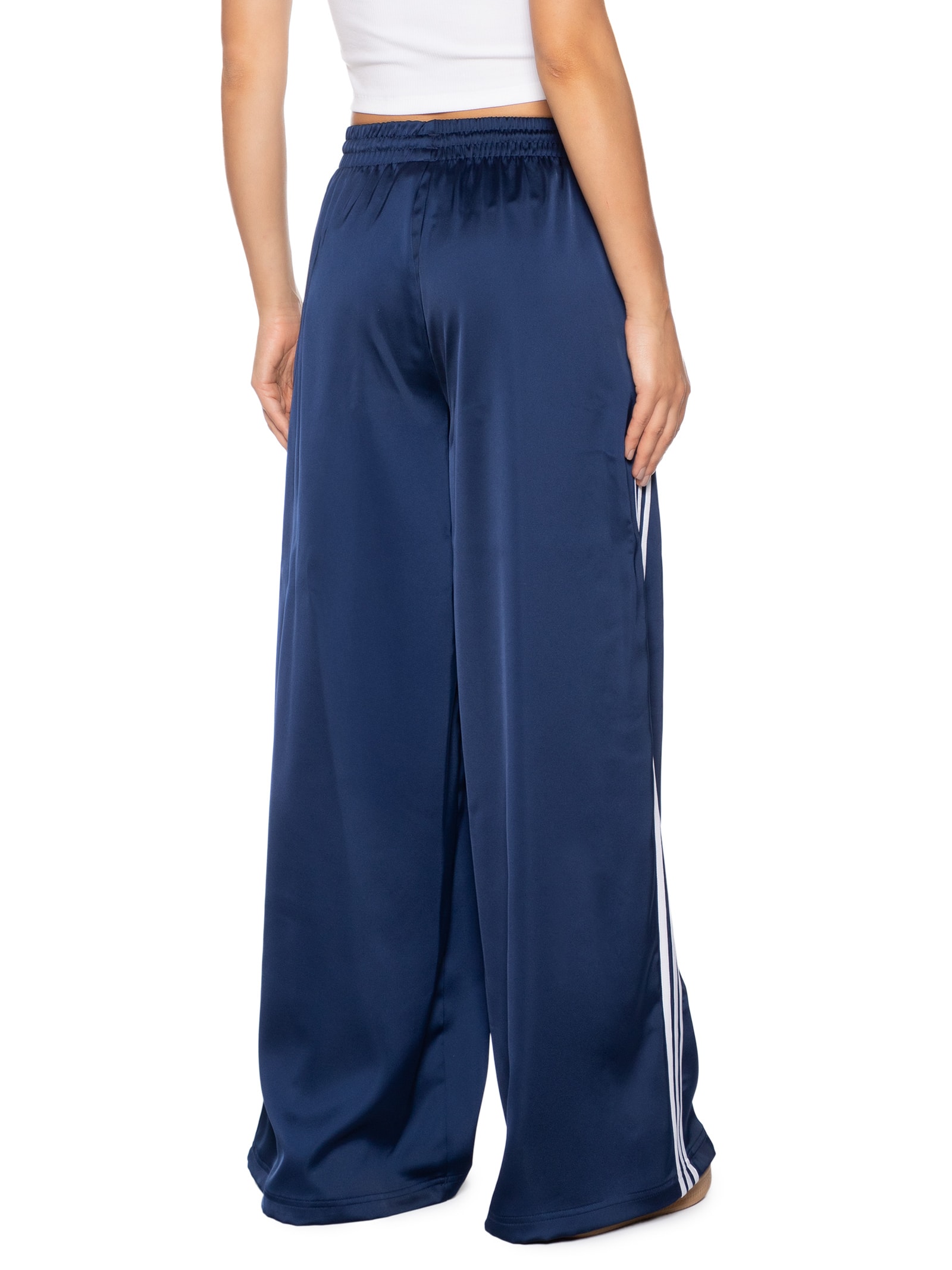 Calça Feminina Satin Wide Leg Azul Adidas Originals