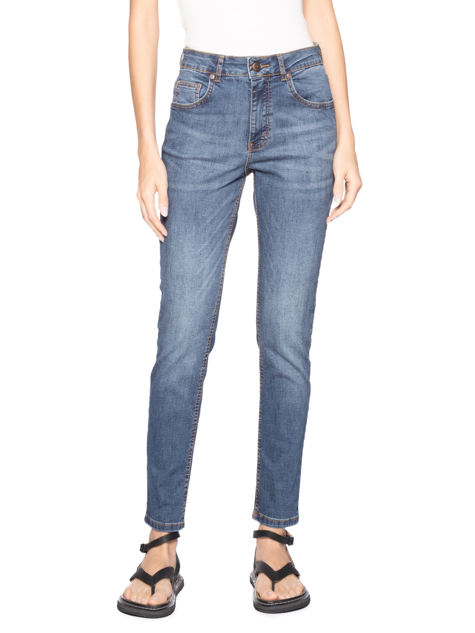 Calça Feminina Skinny Jeans Azul Farm