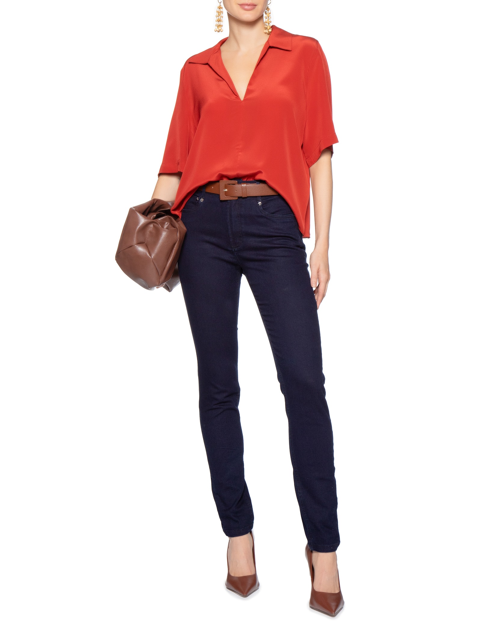 Calça Feminina Skinny Jeans Paris Amaciado Azul Animale
