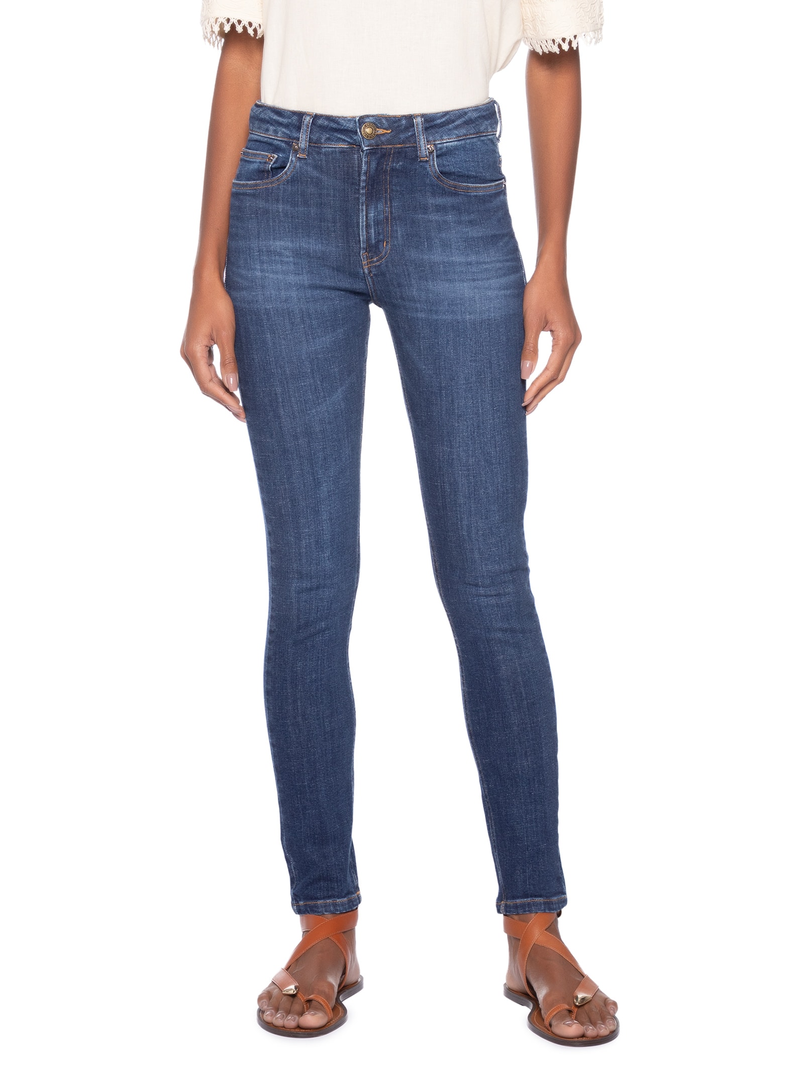 Calça Feminina Skinny Jeans Paris Medium Azul Animale