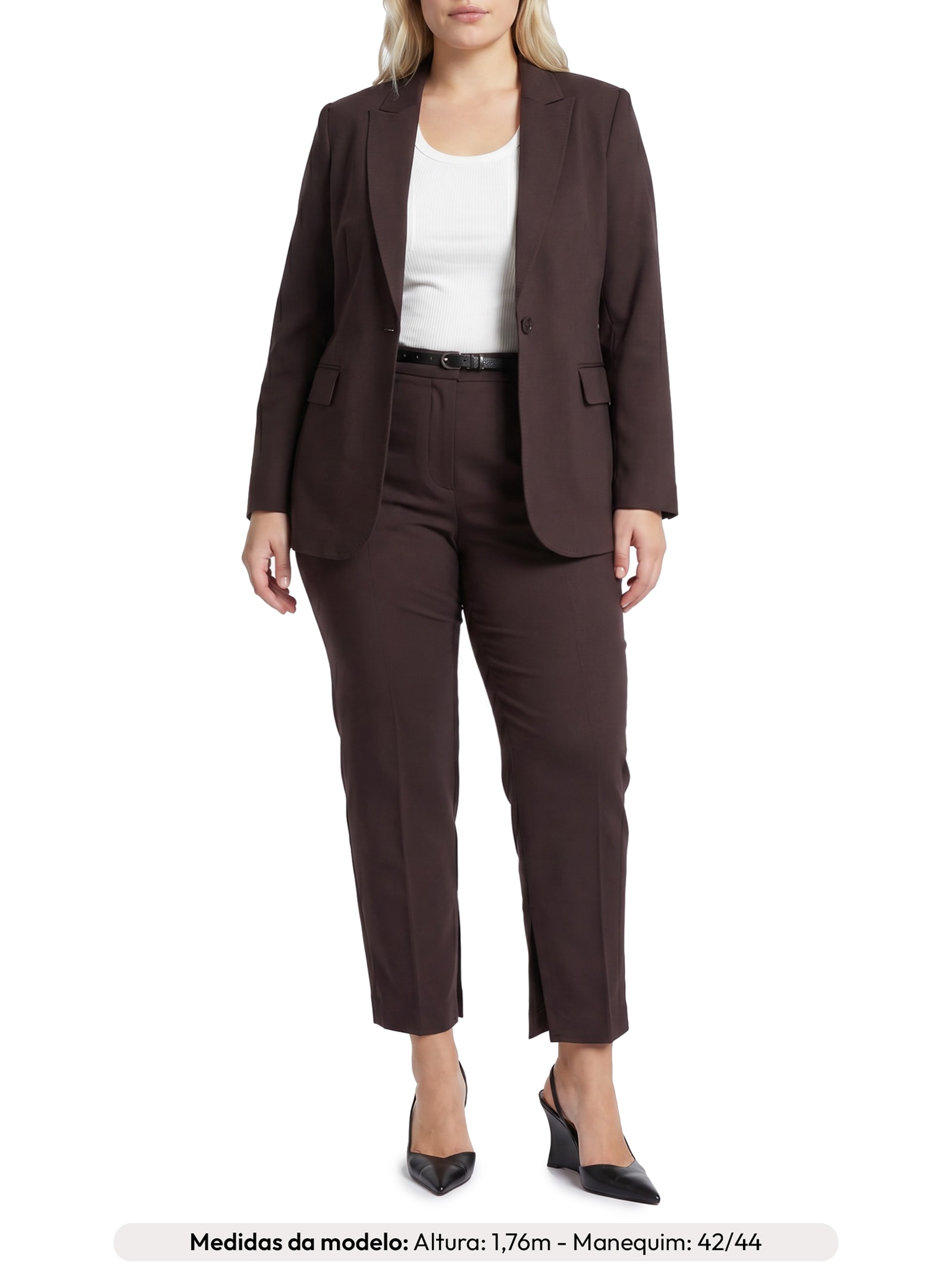 Calça Feminina Skinny Julia IV Marrom Le Lis