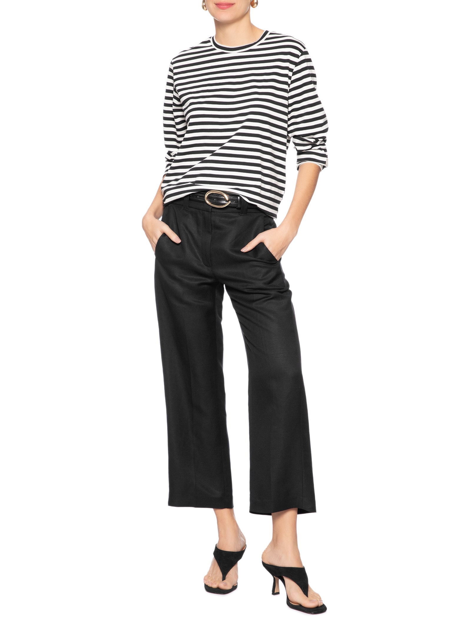 Calça Feminina Slim Alfaiataria Brumas Preto Animale