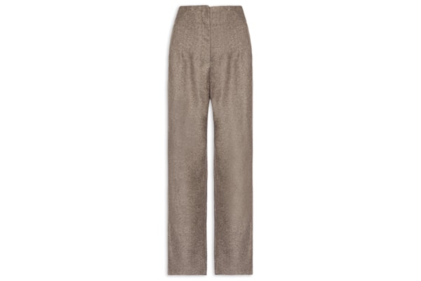 Calça Feminina Slim Alfaiataria Com Bolso - Bege