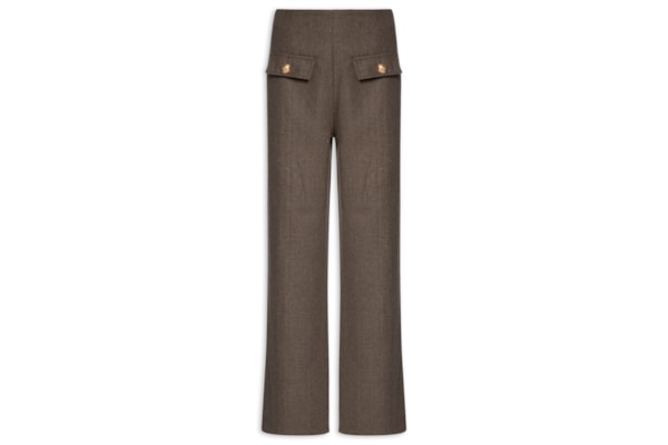 Calça Feminina Slim Com Bolso Frontal - Marrom