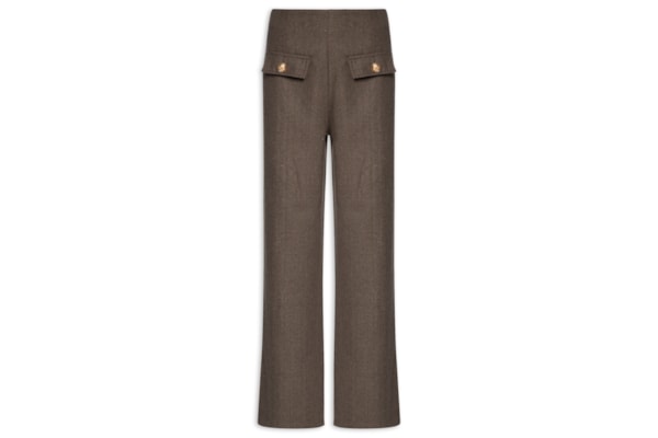 Calça Feminina Slim Com Bolso Frontal - Marrom