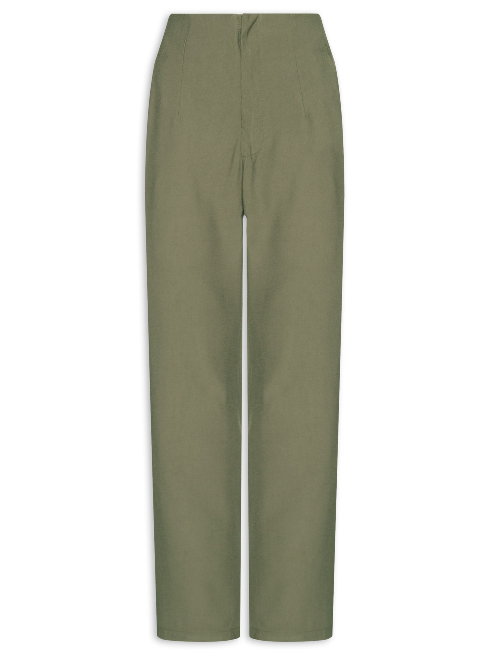 Calça Feminina Slim Com Bolso Verde Basiq