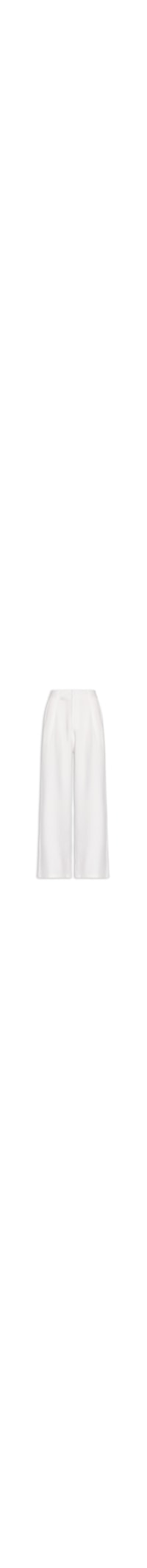 Calça Feminina Slim Com Pregas - Off White