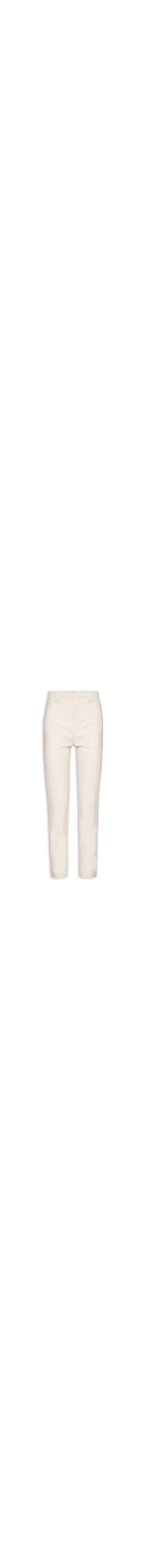 Calça Feminina Slim Passantes Triplos - Off White