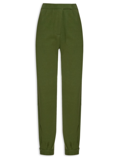 Calça Feminina Slouchy Em Malha – Verde