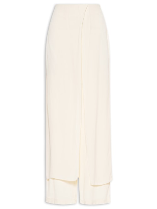 Calça Feminina Sobreposição – Bege