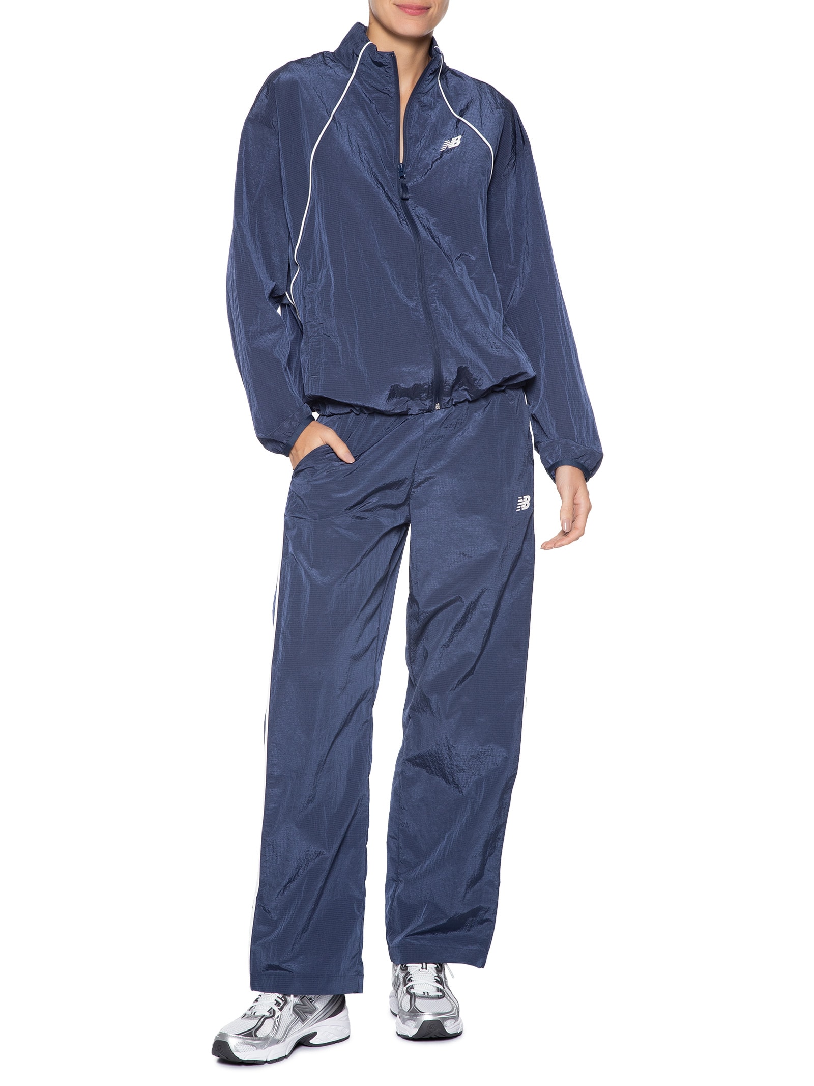 Calça Feminina Sport Legacy Woven Azul New Balance