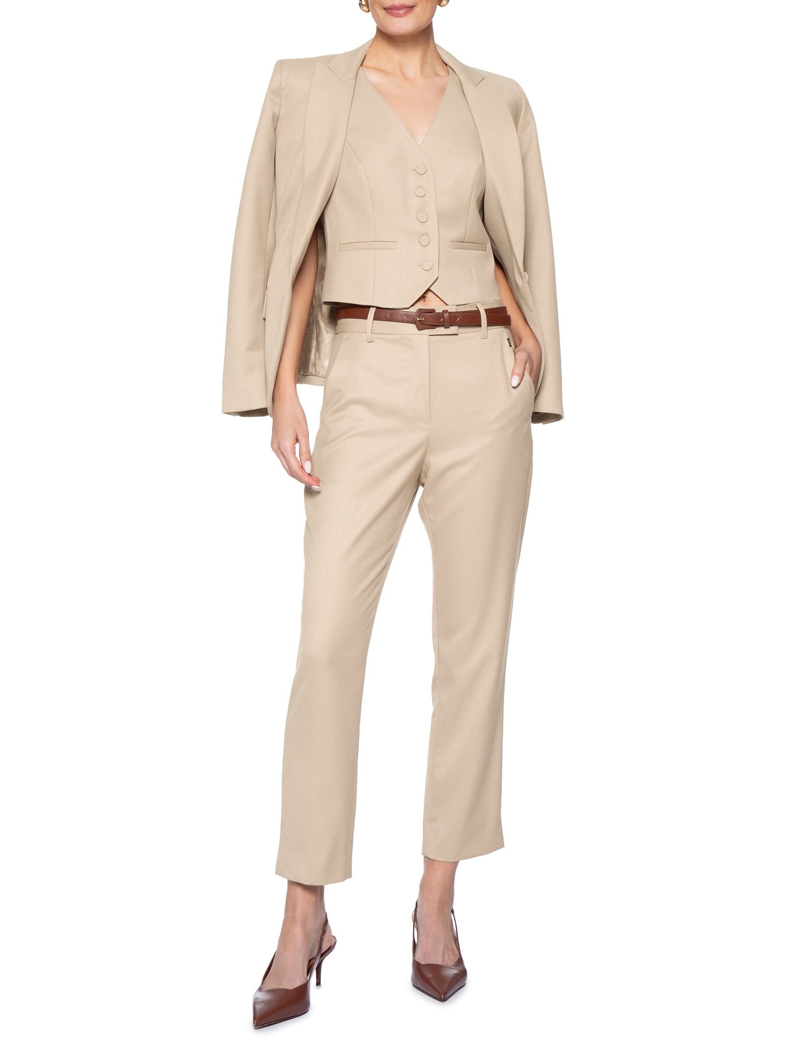 Calça Feminina Stella Bege Le Lis