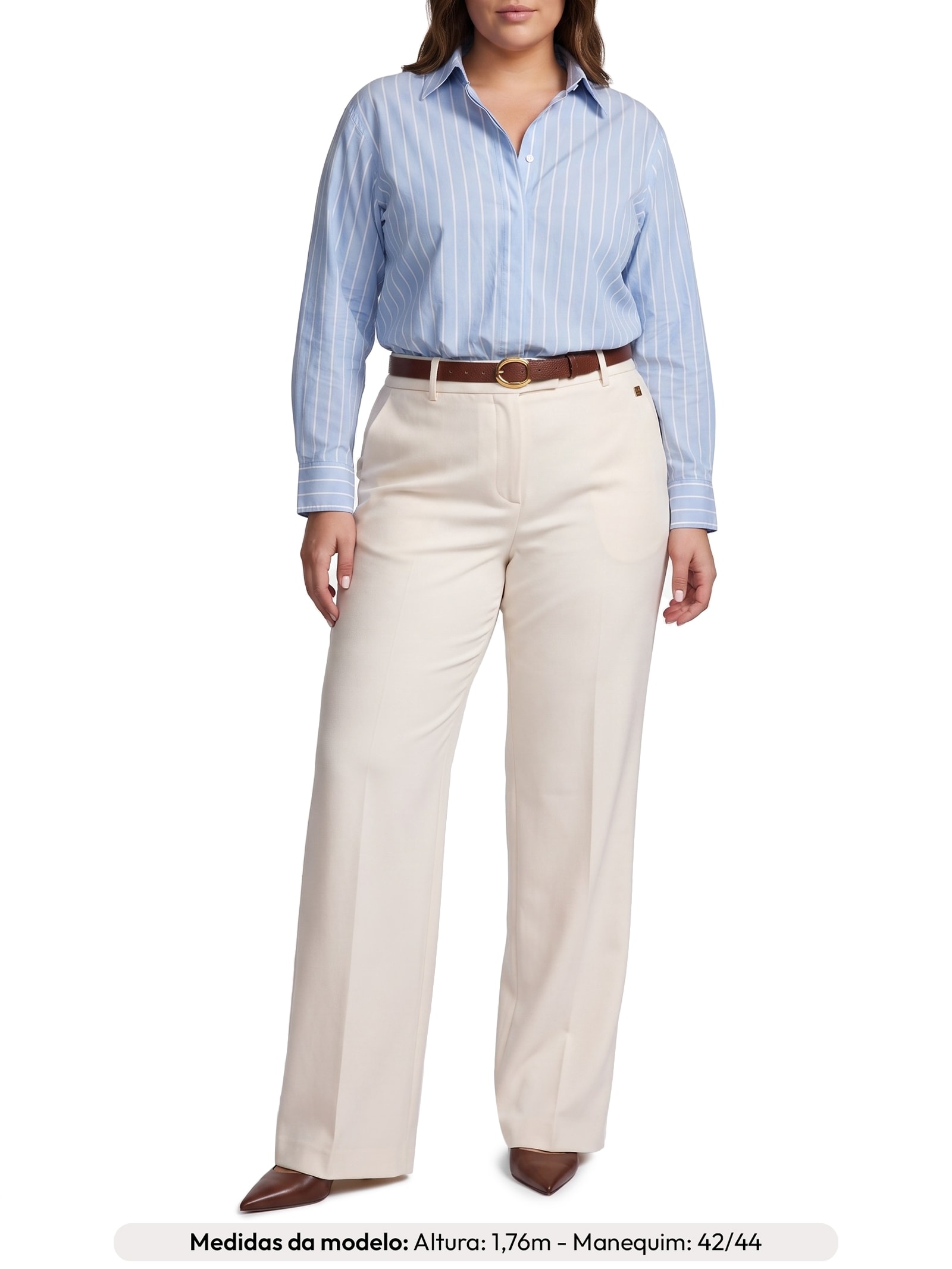 Calça Feminina Stella Reta Branco Le Lis