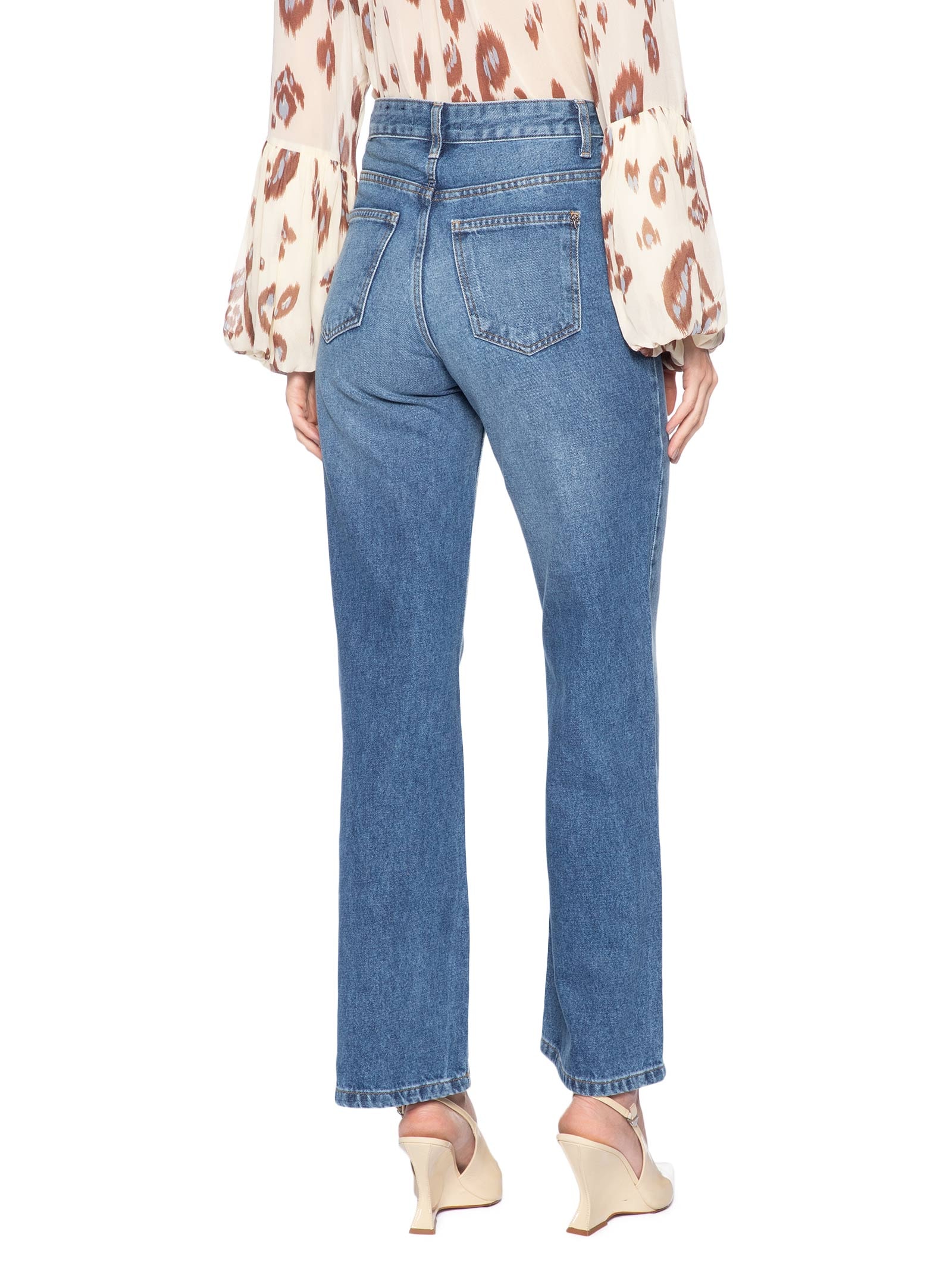 Calça Feminina Straight Nora Azul Le Lis