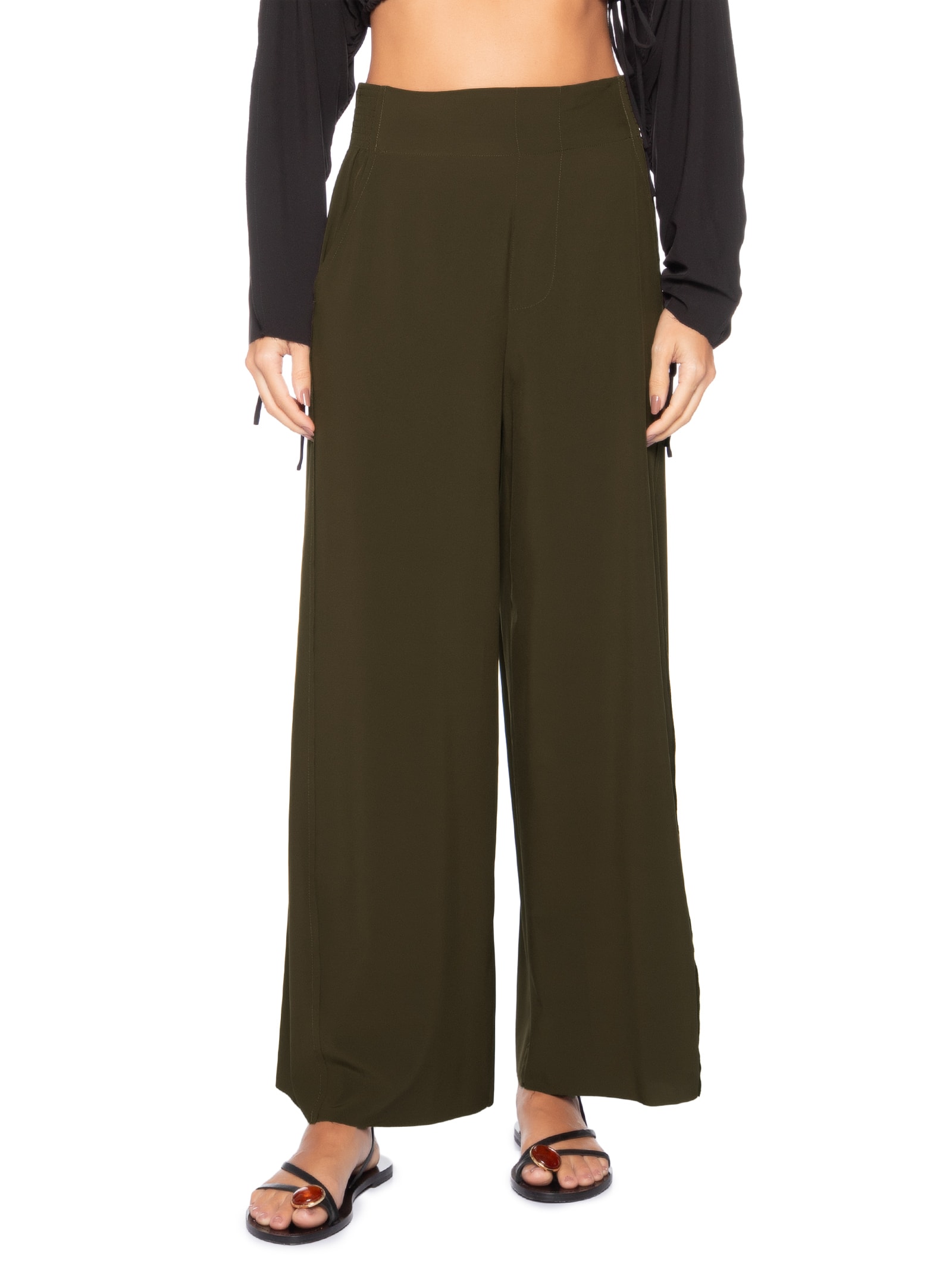 Calça Feminina Superlight Reta Marrom Osklen