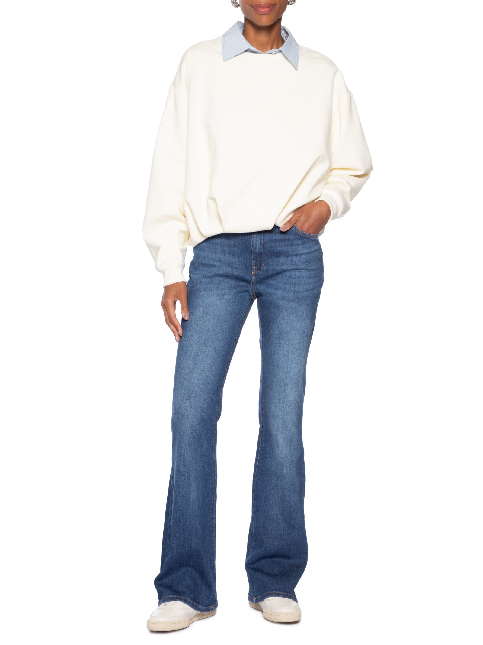 Calça Feminina Sylvia High Flare Azul Tommy Jeans