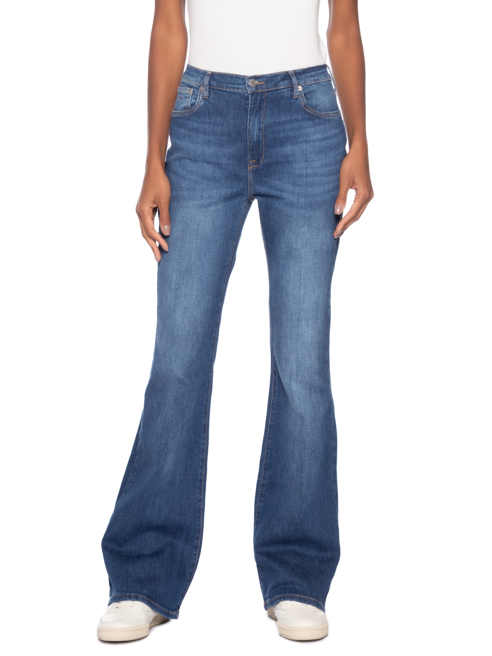 Calça Feminina Sylvia High Flare Azul Tommy Jeans