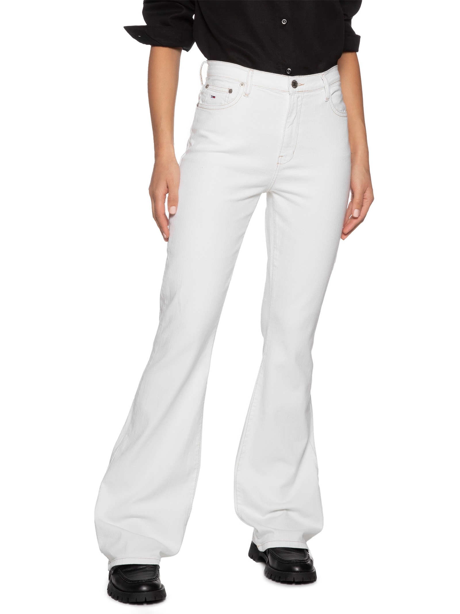 Calça Feminina Sylvia High Flr Branco Tommy Jeans