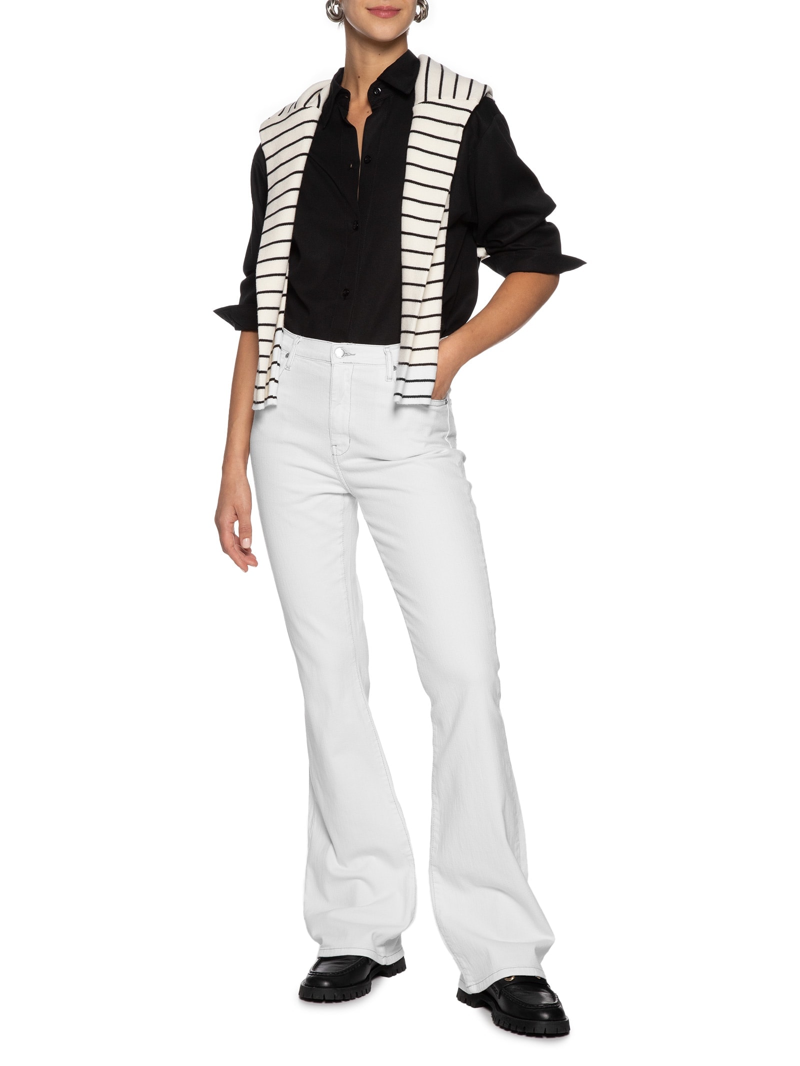 Calça Feminina Sylvia High Flr Branco Tommy Jeans