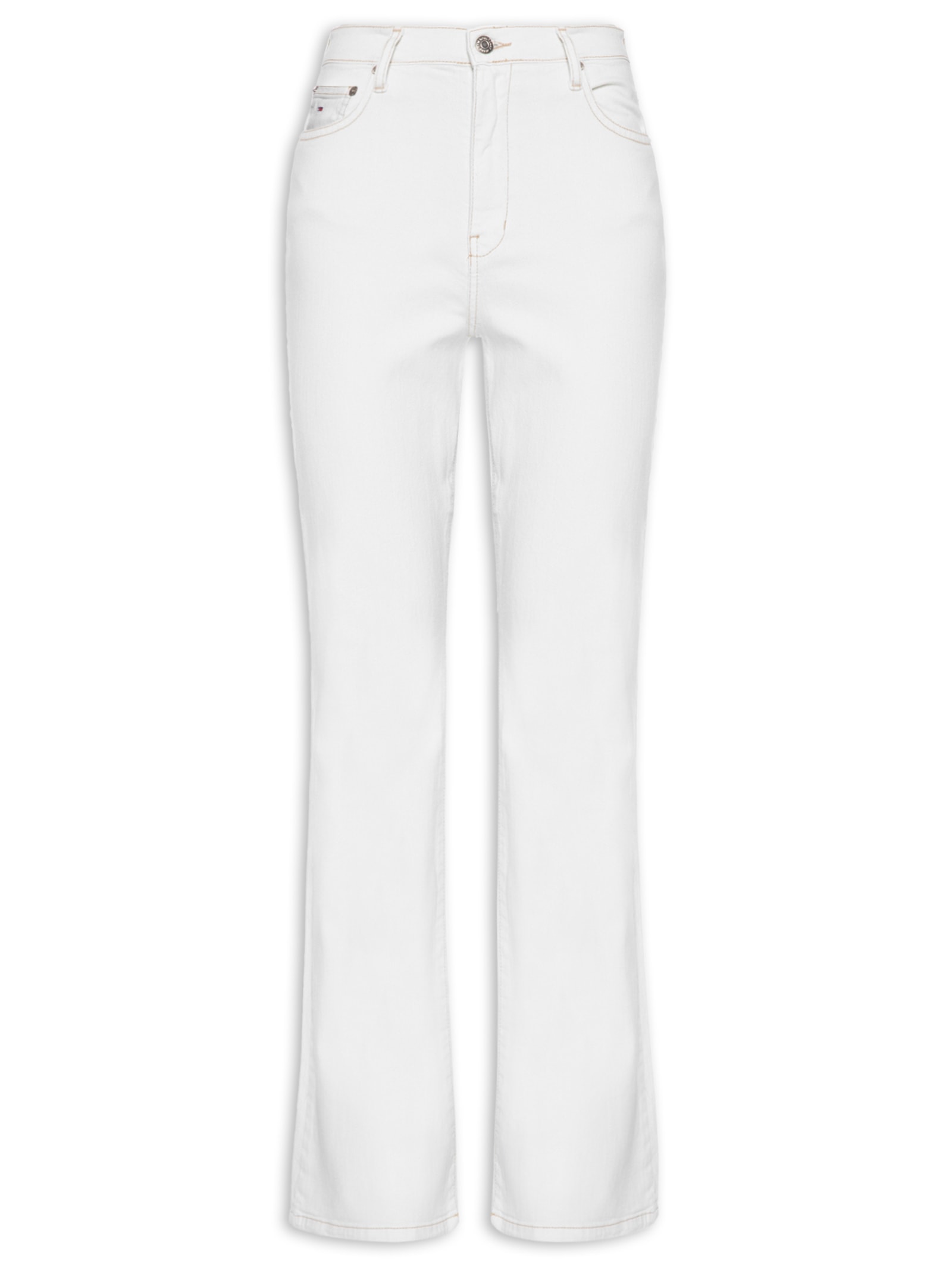 Calça Feminina Sylvia High Flr Branco Tommy Jeans