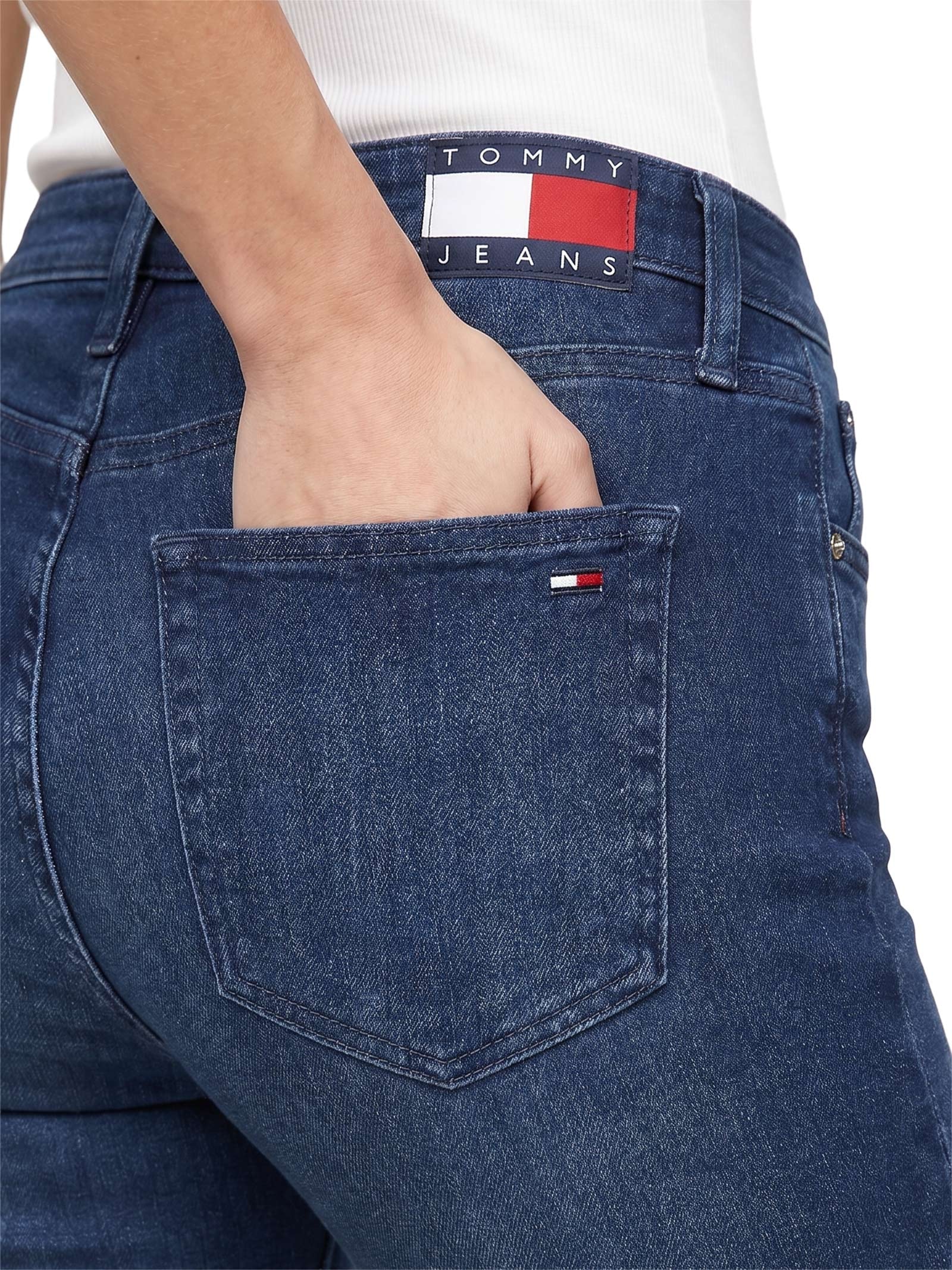 Calça Feminina Sylvia High Skinny Azul Tommy Jeans