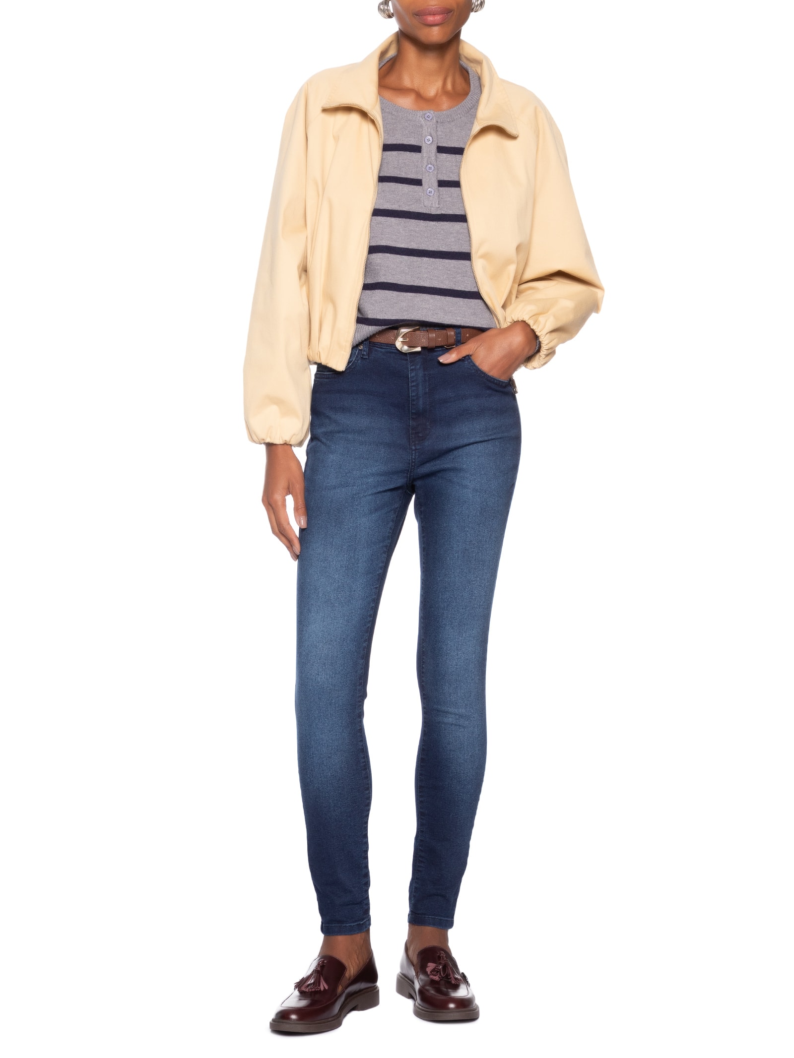 Calça Feminina Sylvia High Skinny Azul Tommy Jeans