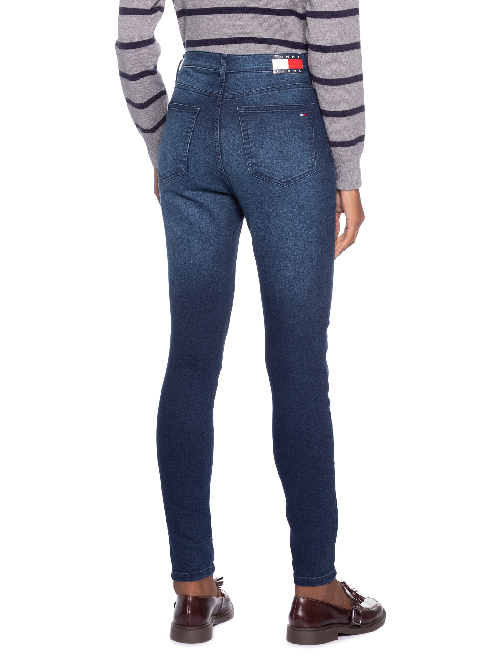 Calça Feminina Sylvia High Skinny Azul Tommy Jeans