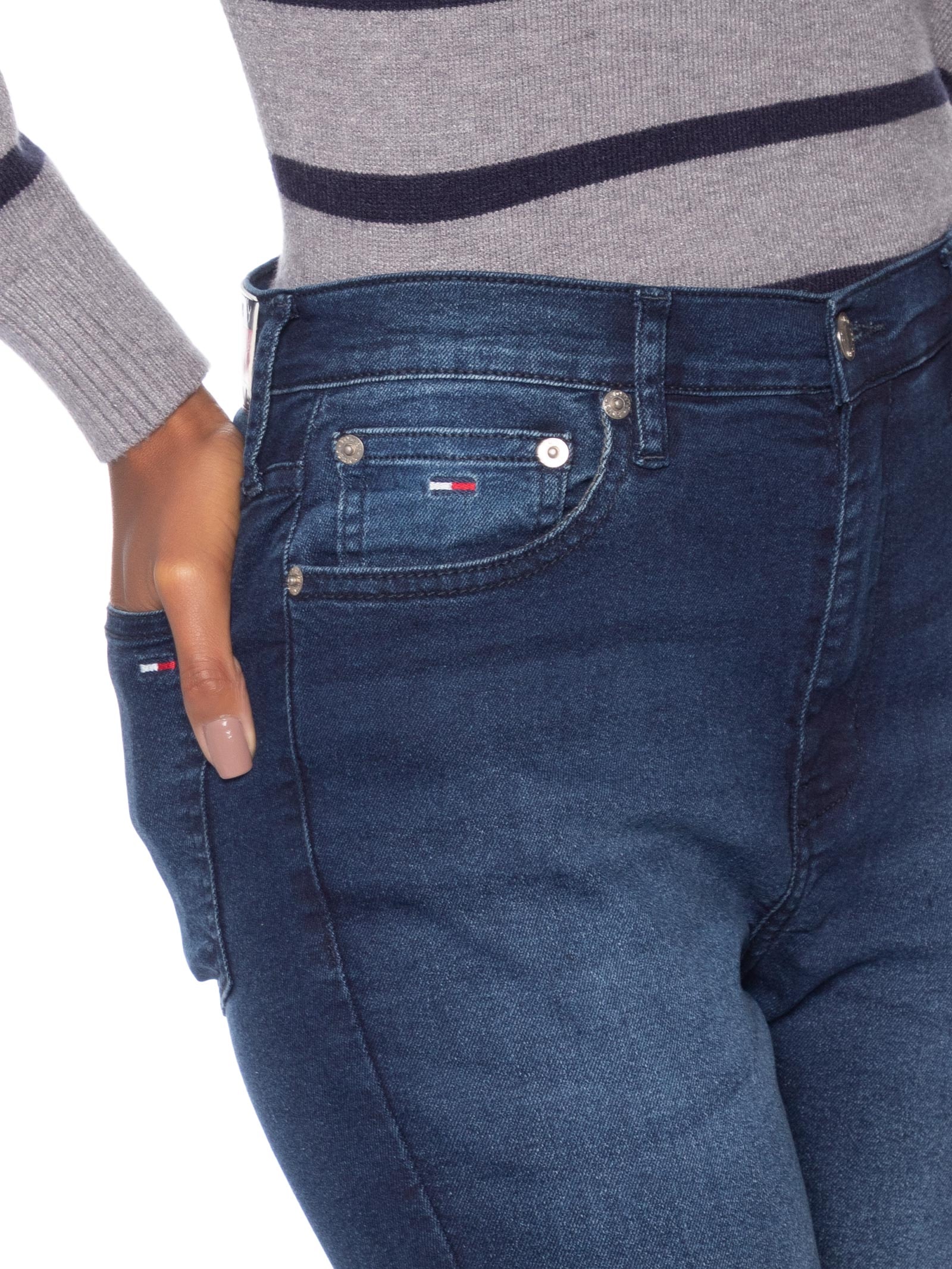 Calça Feminina Sylvia High Skinny Azul Tommy Jeans