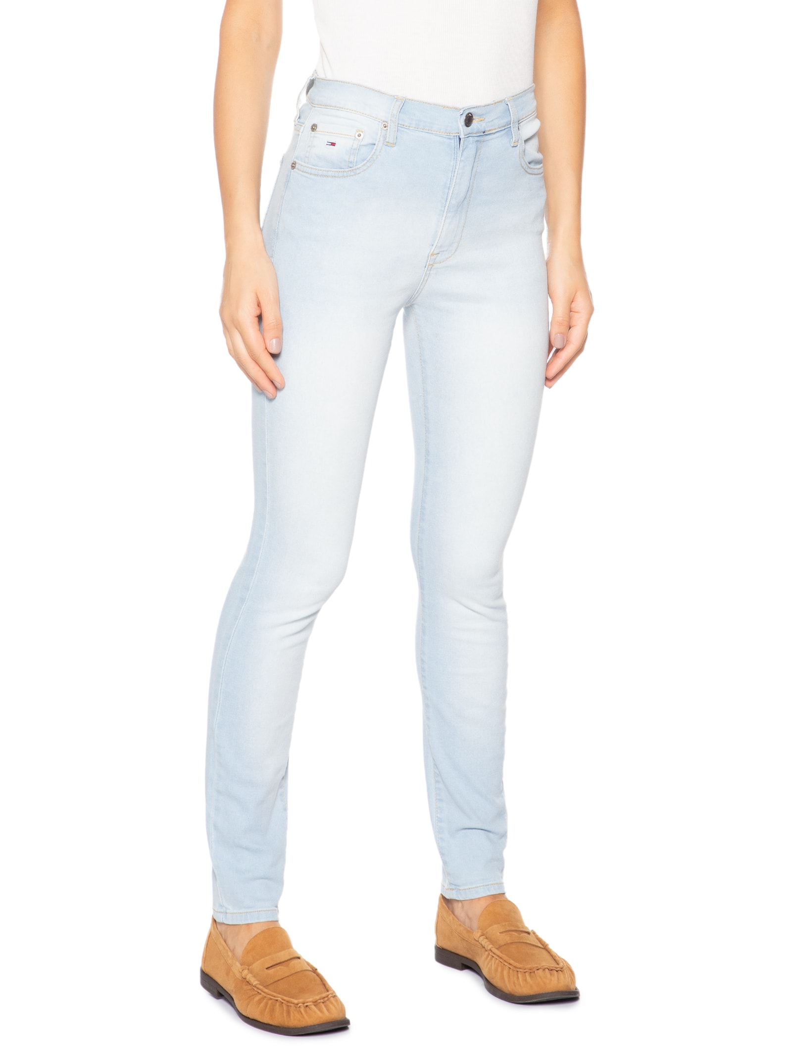 Calça Feminina Sylvia High Skn Azul Tommy Jeans