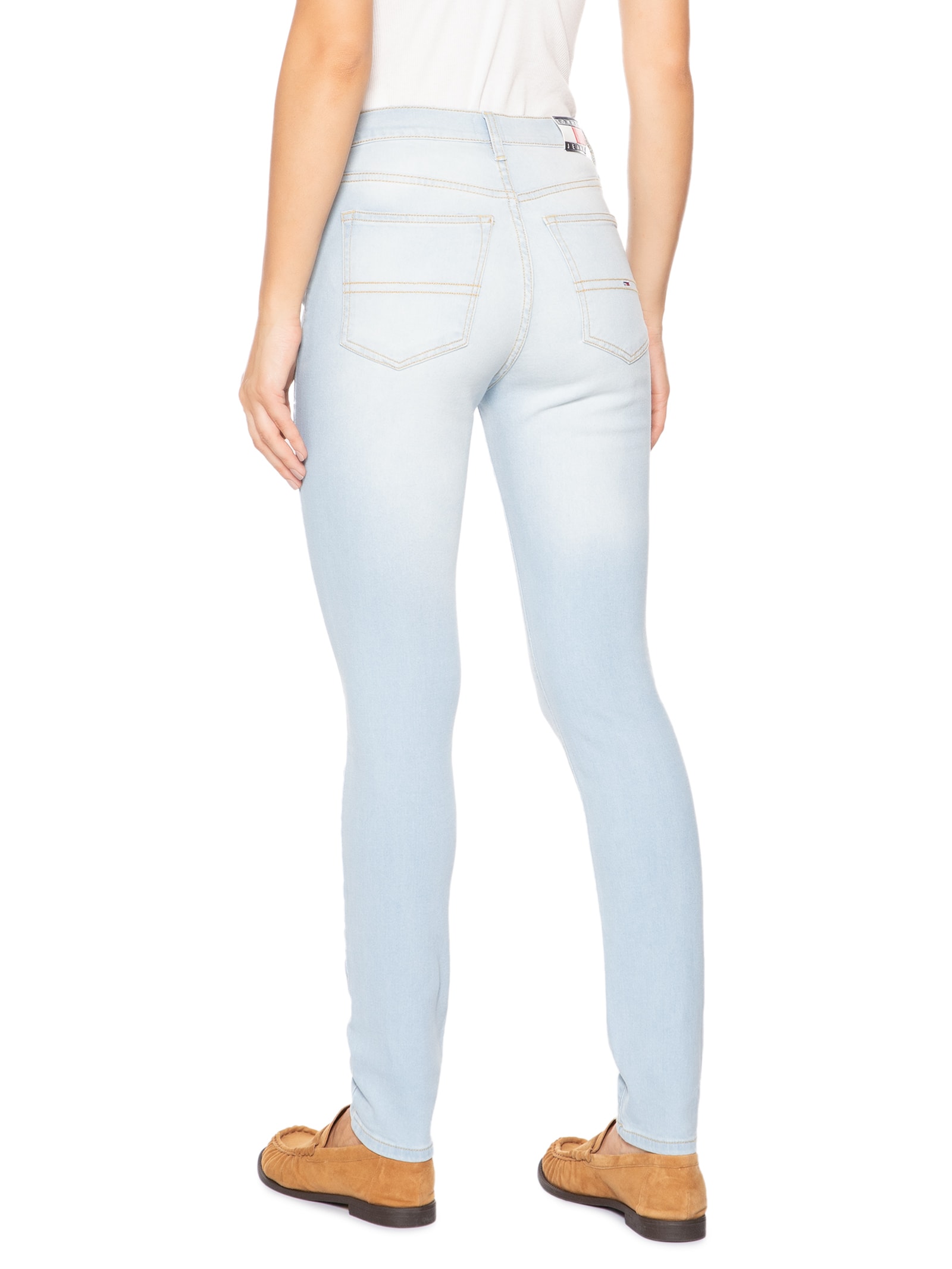 Calça Feminina Sylvia High Skn Azul Tommy Jeans