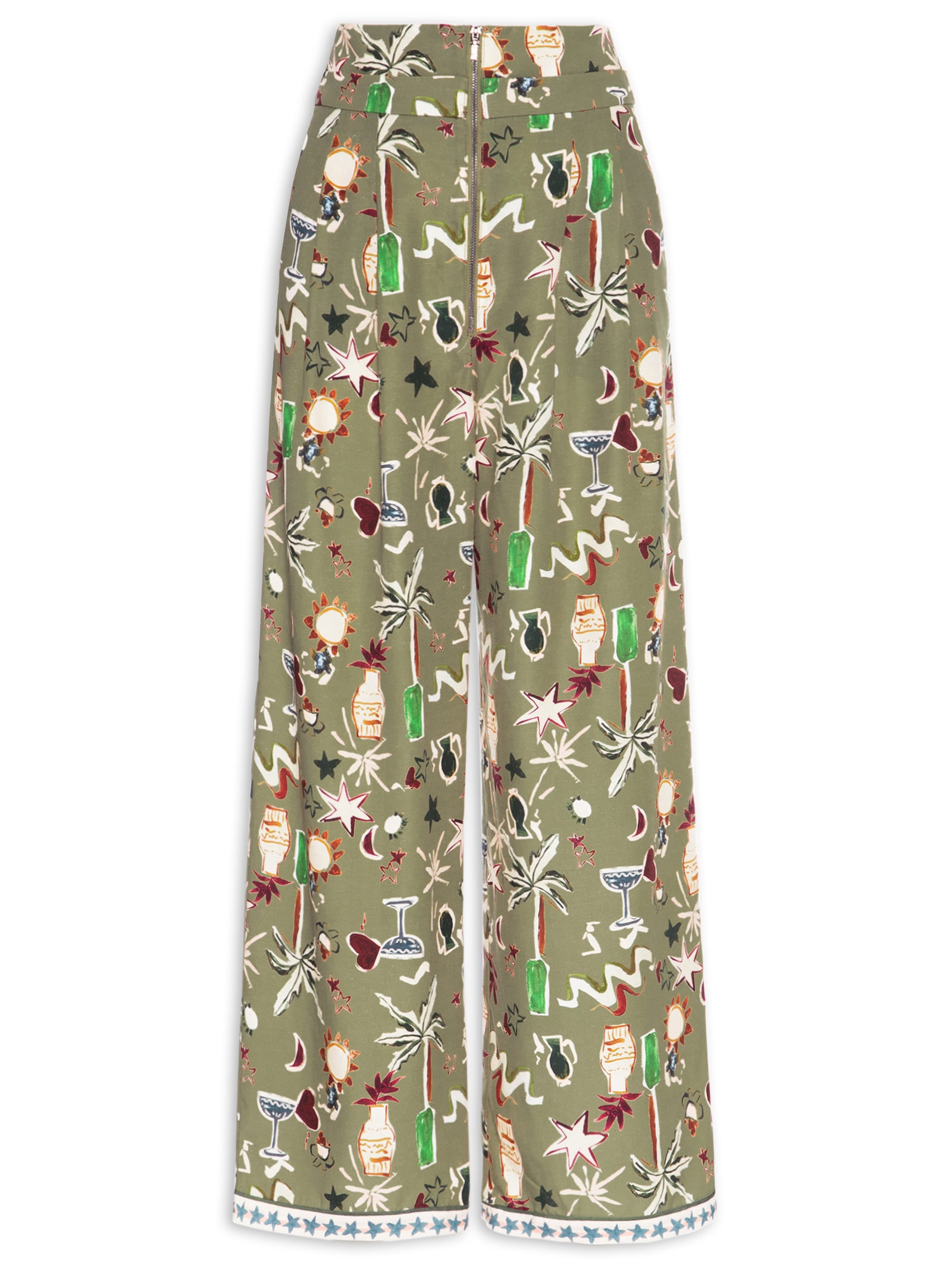 Calça Feminina Talia Estampada Verde Le Lis