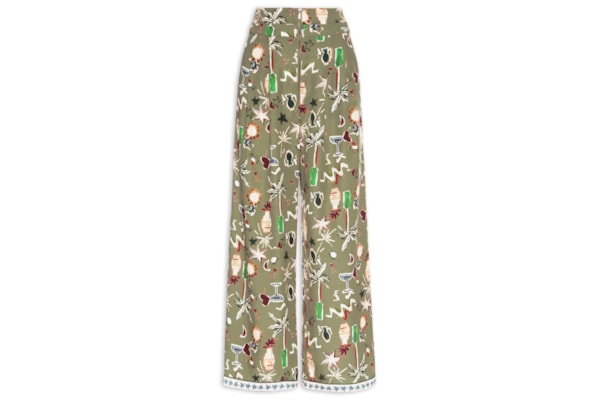 Calça Feminina Talia Estampada - Verde